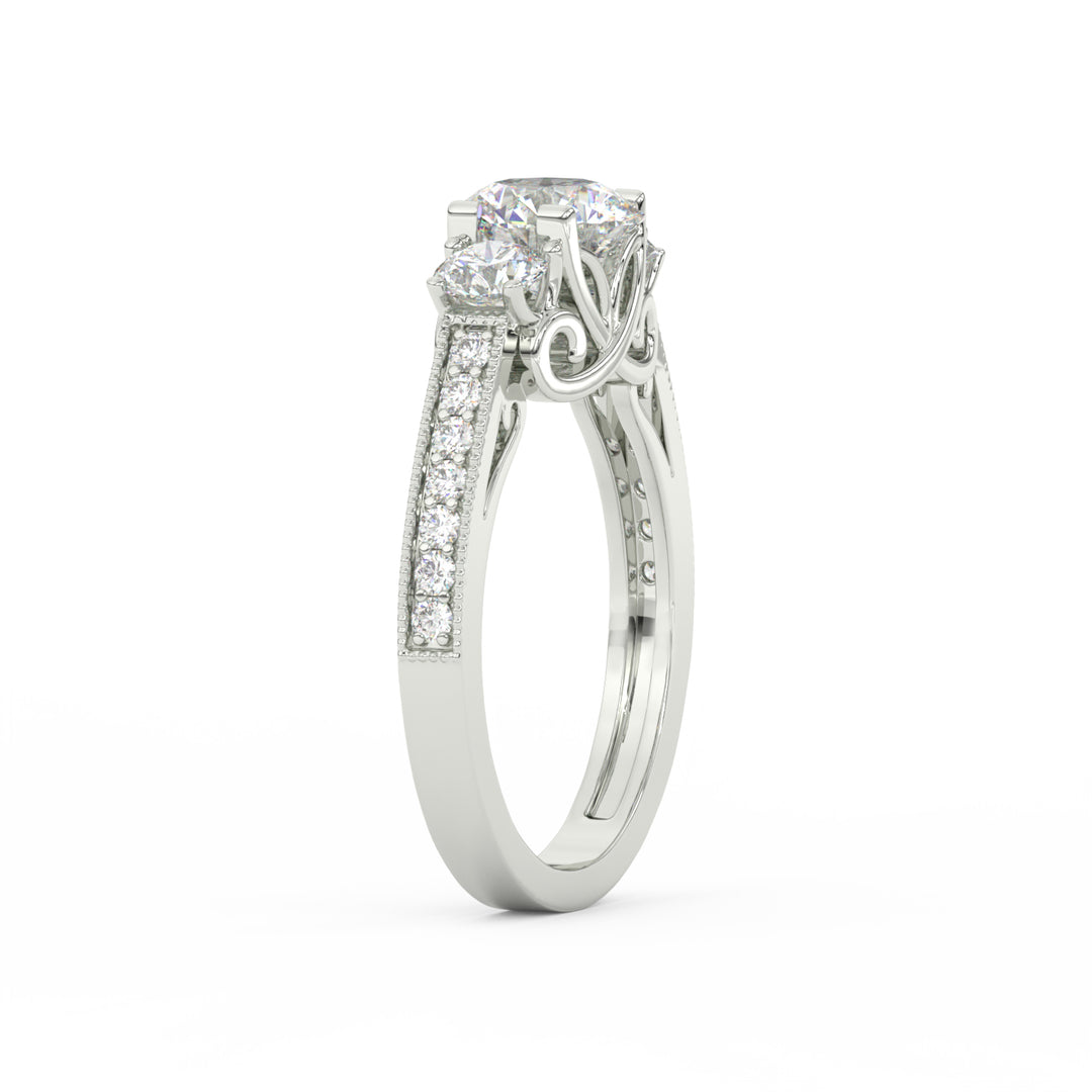 1.75Ct Round Cut Moissanite Women Engagement Wedding Ring 14K Yellow Gold Plated