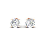Load image into Gallery viewer, 4Ct Round Moissanite Women's Stud Earrings 14K White Gold Plated