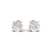 4Ct Round Moissanite Women's Stud Earrings 14K White Gold Plated