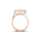 Load image into Gallery viewer, 2.10Ct Round Cut Moissanite Three Stone Engagement Ring 14K White Gold Plated