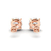 4Ct Round Moissanite Women's Stud Earrings 14K White Gold Plated