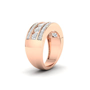 2Ct Round Moissanite Men's Wedding Band Ring 14K White Gold Plated