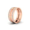 2.33Ct Round Cut Moissanite Men Unique Wedding Band Ring 14K Yellow Gold Plated