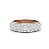 3.92 CT Round Cut Moissanite Men Wedding Band Ring 14K White Gold Plated