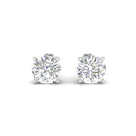 Load image into Gallery viewer, 4Ct Round Moissanite Women's Stud Earrings 14K White Gold Plated