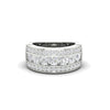 2.33Ct Round Moissanite Men's Wedding Band Ring 14K White Gold Plated