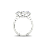 Load image into Gallery viewer, 2.10Ct Round Cut Moissanite Three Stone Engagement Ring 14K White Gold Plated