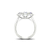 2Ct Round Cut Moissanite Three Stone Engagement Ring 14K Yellow Gold Plated