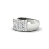 2.33Ct Round Moissanite Men's Wedding Band Ring 14K White Gold Plated