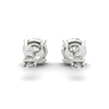 4Ct Round Moissanite Women's Stud Earrings 14K White Gold Plated