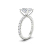 2.63Ct Princess Cut Moissanite Women Engagement Ring 14K Yellow Gold Plated