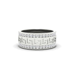 Load image into Gallery viewer, 2.33Ct Round Cut Moissanite Men Unique Wedding Band Ring 14K Yellow Gold Plated