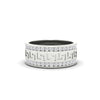 2.33Ct Round Cut Moissanite Men Unique Wedding Band Ring 14K Yellow Gold Plated