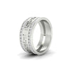 2.33Ct Round Cut Moissanite Men Unique Wedding Band Ring 14K Yellow Gold Plated