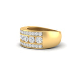 Load image into Gallery viewer, 2Ct Round Moissanite Men's Wedding Band Ring 14K White Gold Plated