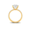 2.63Ct Princess Cut Moissanite Women Engagement Ring 14K Yellow Gold Plated