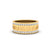 2.33Ct Round Cut Moissanite Men Unique Wedding Band Ring 14K Yellow Gold Plated