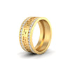 2.33Ct Round Cut Moissanite Men Unique Wedding Band Ring 14K Yellow Gold Plated