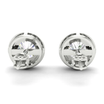 Load image into Gallery viewer, 3Ct Round Cut Moissanite Halo Stud Earrings 14K Gold Plated Push Back