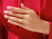 2.50 Ct Oval Cut Moissanite Women Solitaire Ring 14K Yellow Gold Plated