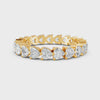 1.90 Ct Heart Cut Moissanite Full Eternity Band Ring In 14K Gold Plated