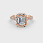 Load and play video in Gallery viewer, 2.50 Ct Radiant Cut Moissanite Engagement Ring 14K Gold Plated