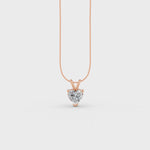 Load and play video in Gallery viewer, Heart Cut Moissanite Solitaire Pendant 14K Gold Plated