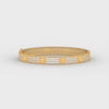 6.80 Ct Round Cut Moissanite Pave Set Cartier Bangle 14K Yellow Gold Plated