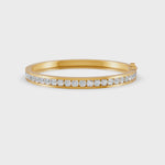 Load and play video in Gallery viewer, 5.50 Ct Round Cut Natural Moissanite Channel Set Bangle Bracelet 14K Gold Plated