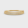 1.90 Ct Round Cut Natural Moissanite Women's Bangle Bracelets 14K Gold Plated