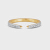 0.24Ct Round Cut Moissanite Couple Wedding Band Ring 14K Gold Plated