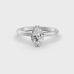 Load and play video in Gallery viewer, Oval Cut Real Moissanite Double Prong Solitaire Ring 14K Gold Plated