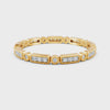 0.18Ct Round Cut Moissanite Full Eternity Band Ring In 14K Gold Plated