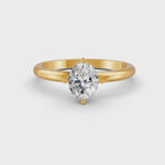 Load and play video in Gallery viewer, Oval Cut Real Moissanite 4 Prong Solitaire Ring 14K Gold Plated