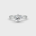 Load and play video in Gallery viewer, Cushion Cut Real Moissanite Clow Prong Solitaire Ring 14K Gold Plated
