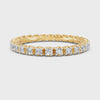 0.54Ct Round Cut Moissanite Full Eternity Band Ring 14K Gold Plated