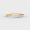 2.55Ct Round Cut Moissanite Wave Bangle Bracelet 14K Yellow Gold Plated
