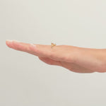 Load and play video in Gallery viewer, Pear Cut Real Moissanite 5 Prong Solitaire Ring 14K Gold Plated