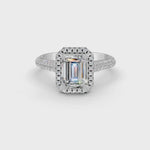 Load and play video in Gallery viewer, 2.50 Ct Radiant Cut Moissanite Engagement Ring 14K Gold Plated