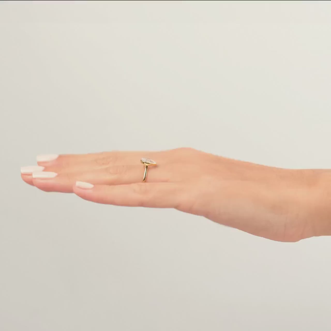 Pear Cut Real Moissanite Bezel Set Solitaire Ring 14K Gold Plated