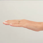 Load and play video in Gallery viewer, Pear Cut Real Moissanite Bezel Set Solitaire Ring 14K Gold Plated