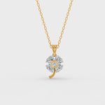 Load and play video in Gallery viewer, 3.21 Ct Heart Cut Moissanite Women's Heart Necklace Pendant 14K Gold Plated