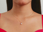 Load and play video in Gallery viewer, Emerald Cut Moissanite Solitaire Pendant 14K Gold Plated