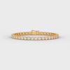 8.40 Ct Round Cut Moissanite Wave Tennis Bracelet 14K Yellow Gold Plated