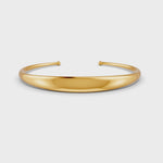 Load and play video in Gallery viewer, Elegant Polished Gold Cuff Bracelet for Women Sleek Minimalist Design 14K Gold Plated