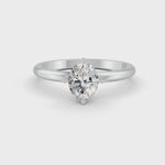 Load and play video in Gallery viewer, Oval Cut Real Moissanite 4 Prong Solitaire Ring 14K Gold Plated