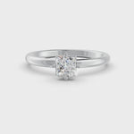 Load and play video in Gallery viewer, Princess Cut Real Moissanite Claw Prong Solitaire Ring 14K Gold Plated
