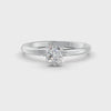 1-5 Ct Princess Cut Real Moissanite Claw Prong Solitaire Ring 14K Yellow Gold Plated