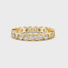 1.14Ct Round Cut Moissanite Bezel Set Full Eternity Band Ring 14K Gold Plated