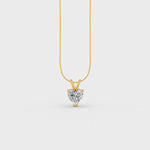 Load and play video in Gallery viewer, Heart Cut Moissanite Solitaire Pendant 14K Gold Plated